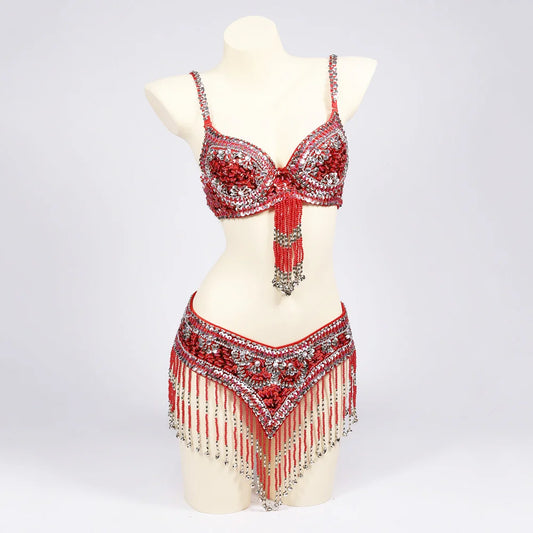 FRINGE FANTASY: Handmade Beaded Embroidered Bra & Belt Festival Set – ASHBURN™ Signature Drop
