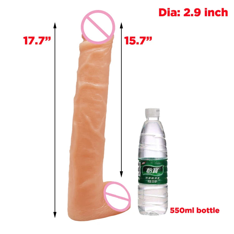 17.7" Thick Wide Xxxl Giant Massive Dildo Cock 15.7" legendary king Size Monster Realistic extra Huge Colossal MONSTER