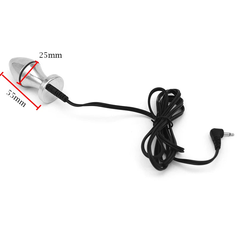 Electro Stimulation Butt Plug Dildo Vibrator,Electric Shock Vagina Anal Dilator Prostate Massage,BDSM Sex Toys For Couples