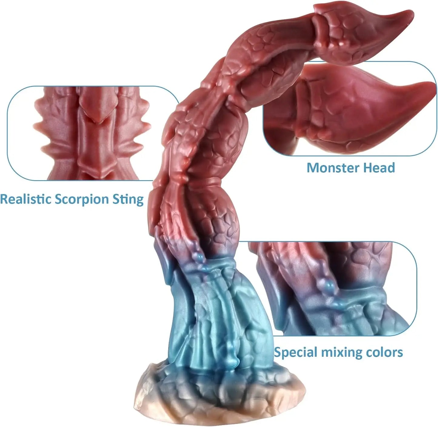 Super Long Dildo Big Monster alien Animal Dildo with Strong Suction Cup Silicone Scorpion Anal Plug Sex Toy for Men Women