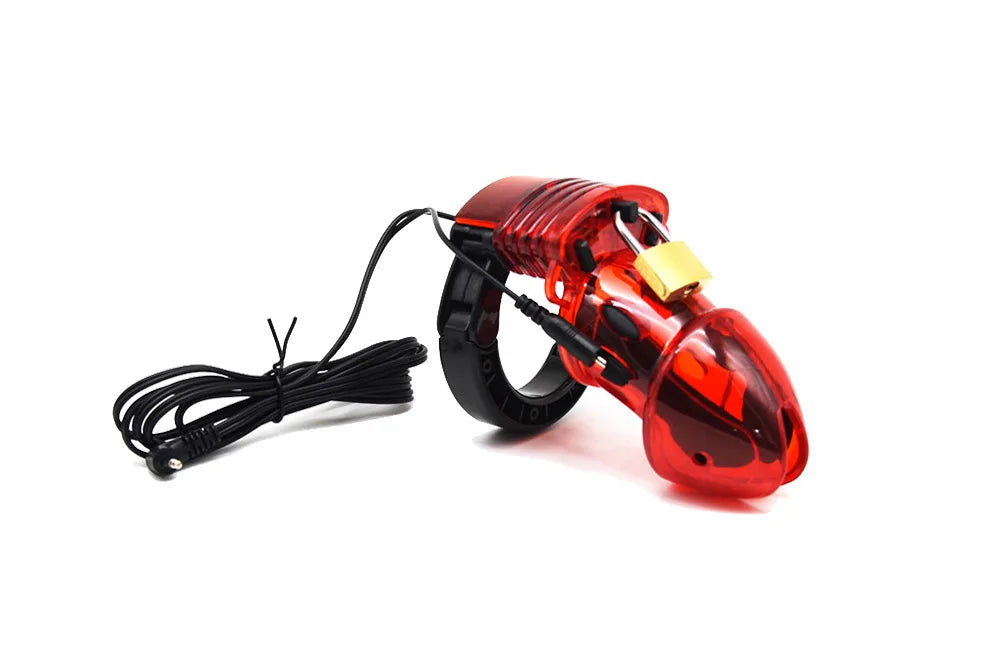 BDSM Electro Shock CB6000 Male Chastity Cock Cage Sex Ball Stretcher,Electric Stimulator Penis Lock Ring Gay Masturbation Tools