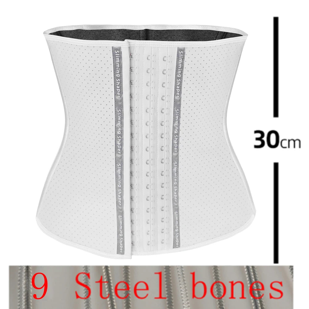 Latex Waist Trainer 25 Steel Bone Women Binders And Shapers Corset Modeling Strap Body Shaper Colombian Girdles Slimming Belt