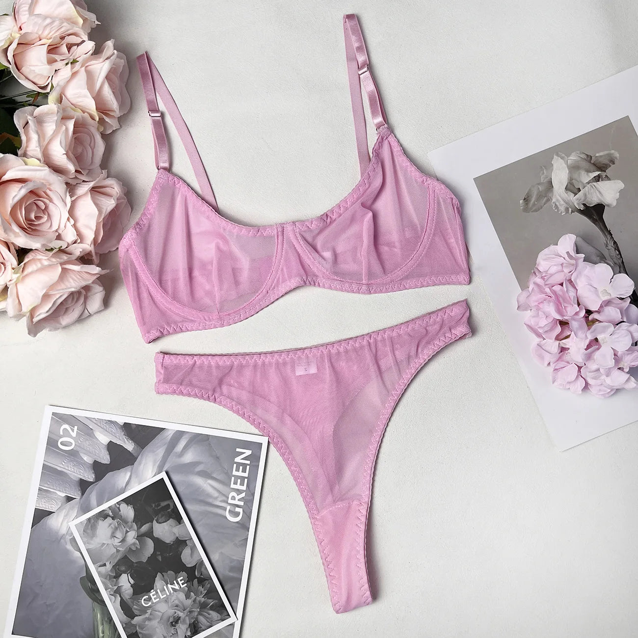 Kit Push up Lace Intimate Outfits Sensual Exotic Sets Women 2 Piece Bra Macarons Lingerie Sexy Seamless Underwear Set