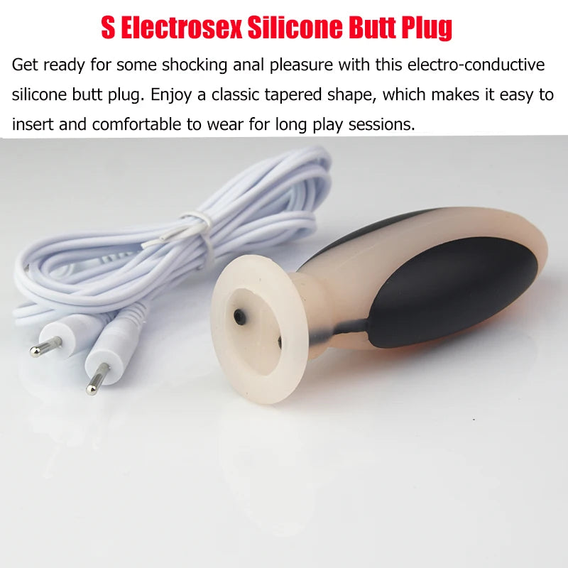 Electrosex Anal Plug,E -Stim Electro Stimulation,Electricity Accessories Vaginal Butt Plugs Prostate Massage,BDSM Sex Toys