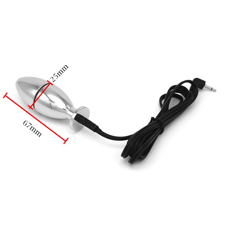 Electro Stimulation Butt Plug Dildo Vibrator,Electric Shock Vagina Anal Dilator Prostate Massage,BDSM Sex Toys For Couples