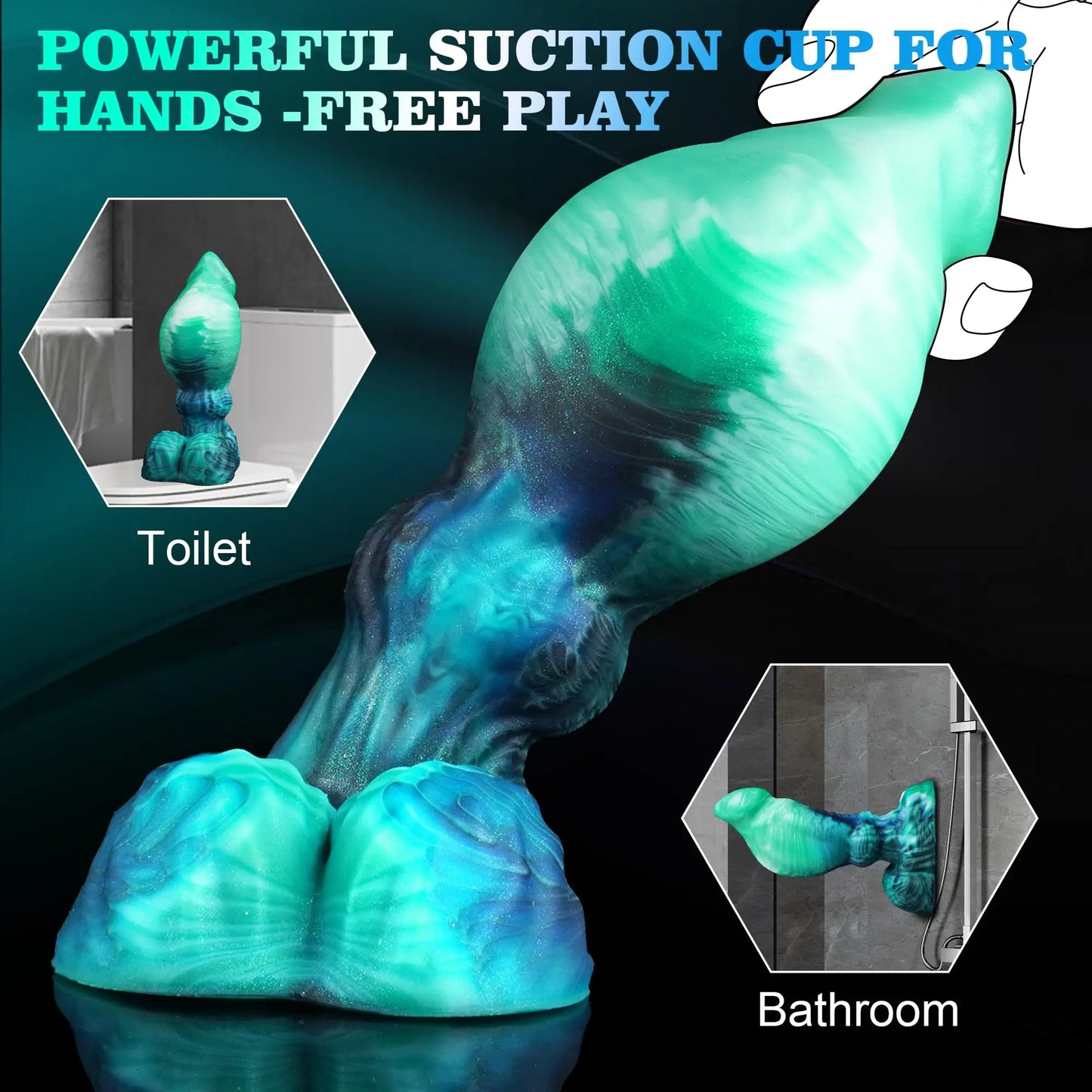 Bird Giant Monster Dildo Fat Fantasy Alien Dildo Large Anal Toy With Big Knot Animal Thick Anal Dildo With Suction Cup for Men