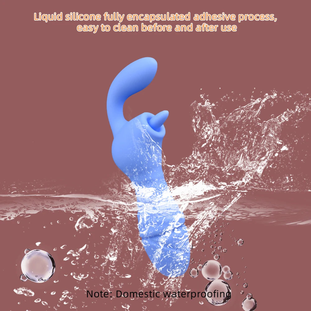 ASHBURN Clit Sucking Stimulation Dildos with 10 Powerful Vibrations Vagina Massager Liquid Silicone Sex Toys Double Head Vibrating