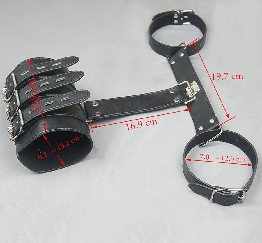 Leather Handcuffs Bdsm Straps Sex Toys SM Sexy Bondage Cuffs Arms Behind Back Restraints Erotic Adult Toys For Women Couples
