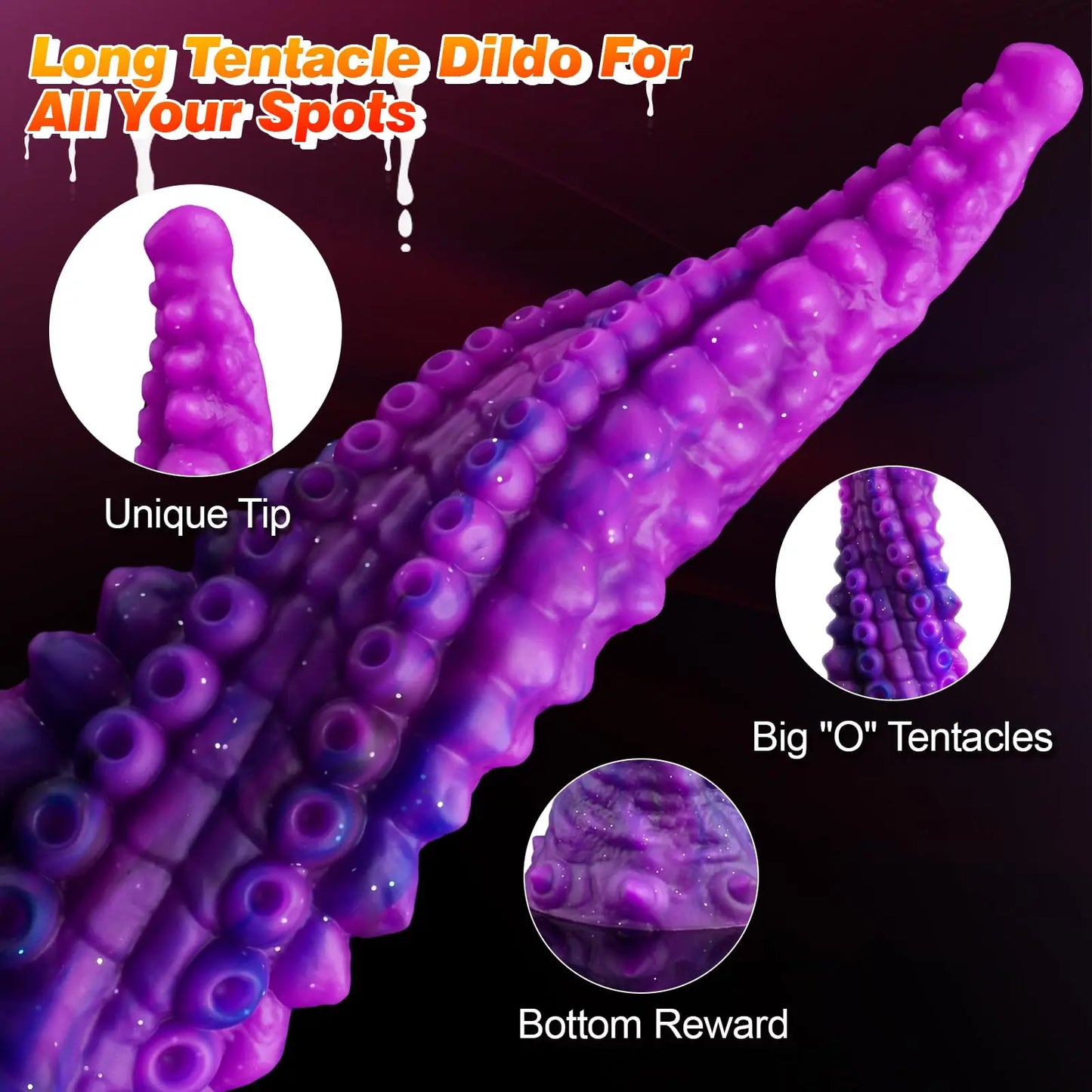 Ashburn Fantasy Octopus Tentacle Dildo Big Monster alien Dragon Dildo With Suction Cup Silicone Anal Plug Huge Sex Toys for Women Men