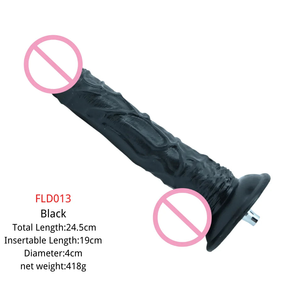 ROUGH BEAST Big Black Dildo for Vac-u-lock/Quick Plug Sex Machine Love Machine Accessories for Women and Girls Anal Game Toys