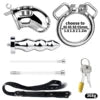 Detachable Anal Plug Strap on Male Chastity Cage with Silicone Urethra Catheter 4 Size Ring Adult Toys for Role-Play Games