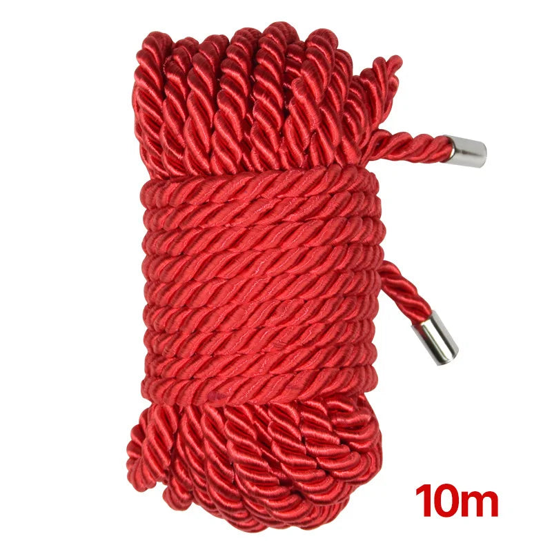 ASHBURNS 5m/10m Upgrade Soft Silk Rope Sex Bondage Restraint Slave Roleplay Sex Toys For Women Couples Adult Games Erotic Bdsm Fetish
