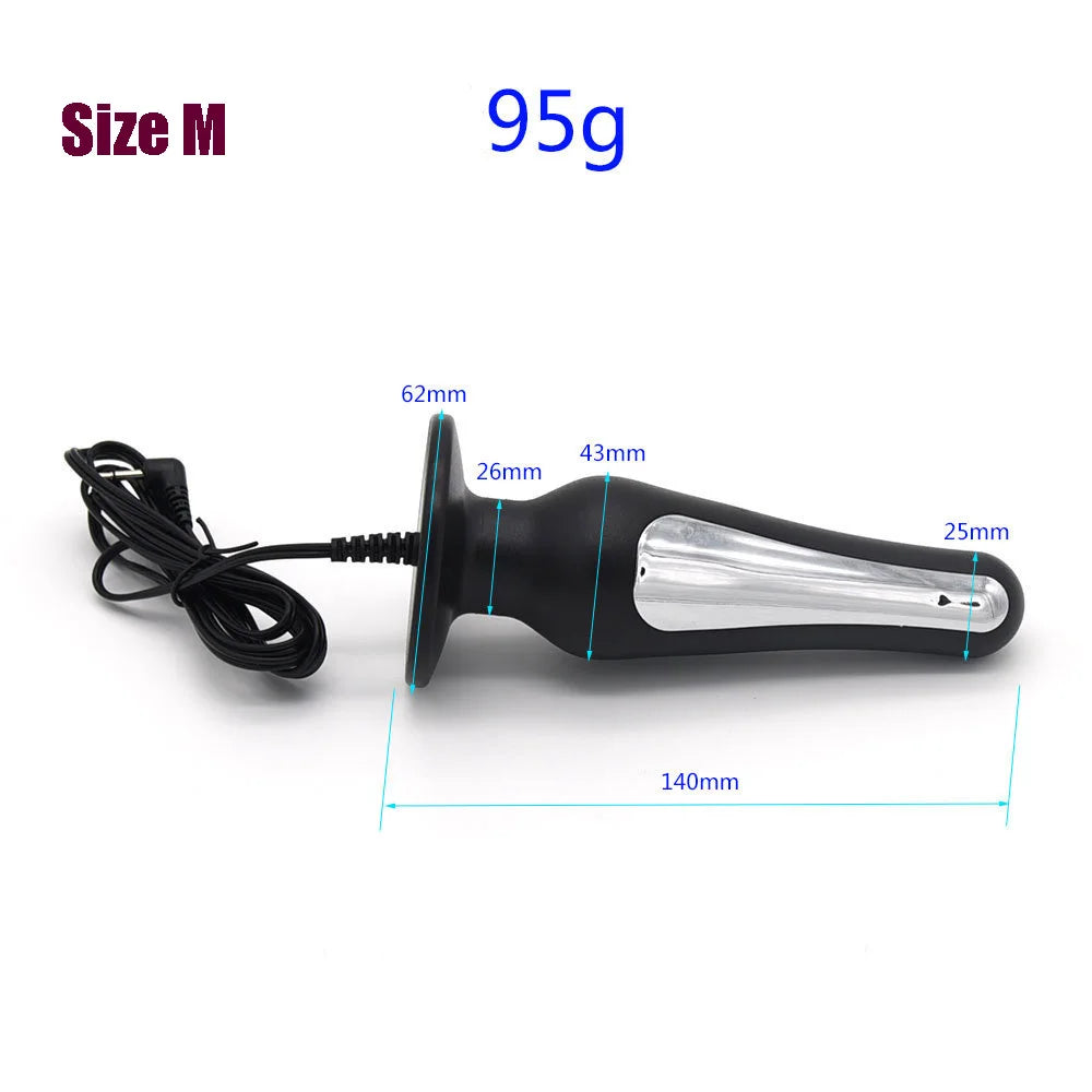 Electro Nipple Clamps Cockring,Electrostimulation Anal Butt Plug, Electric Shock Penis Ring/Plug Stimulation,E stim BDSM Sextoys