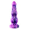 Dog Cock Dildo with 2 Big Knots Huge Dildo Fantasy Alien Anminal Horse Adult Toy with Suction Cup Soft Luminous Silicone Dildo