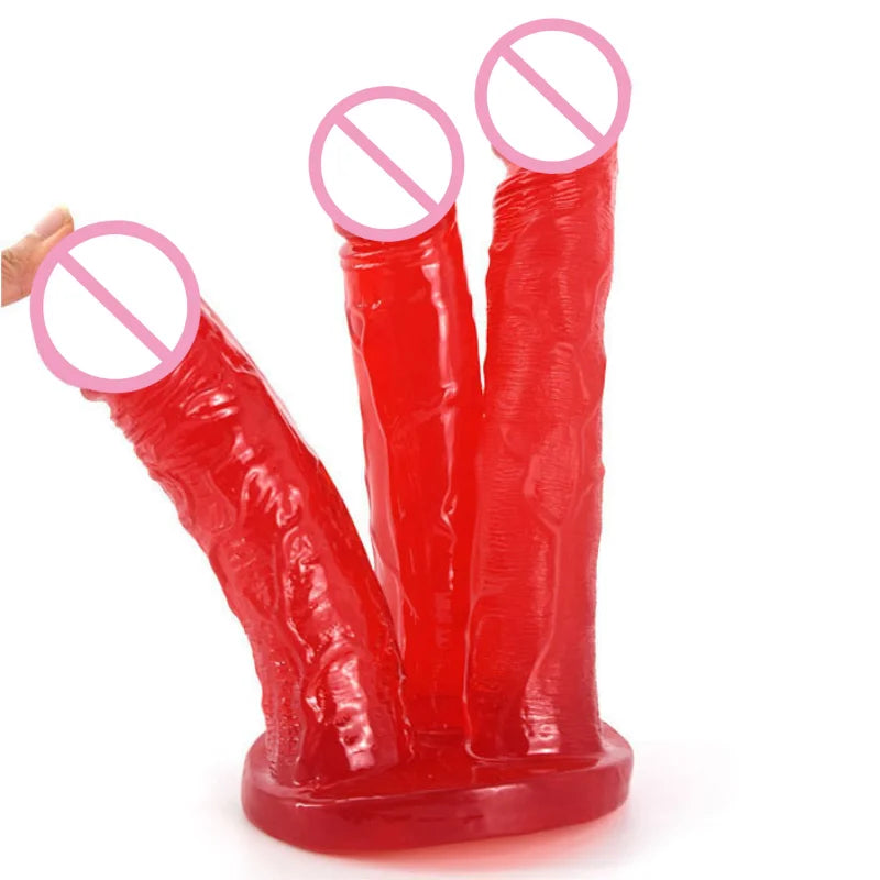 ROUGH BEAST Big Double Triple Dildos Female Masturbation Massager Dildo Anal Plug Toys with Sucker Cup for Women Sex Toy Product