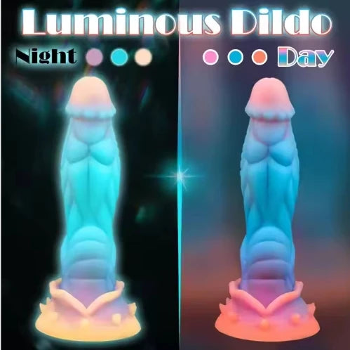 ASHBURN Silicone Luminous 9 Inch Realistic Alien Dildo for