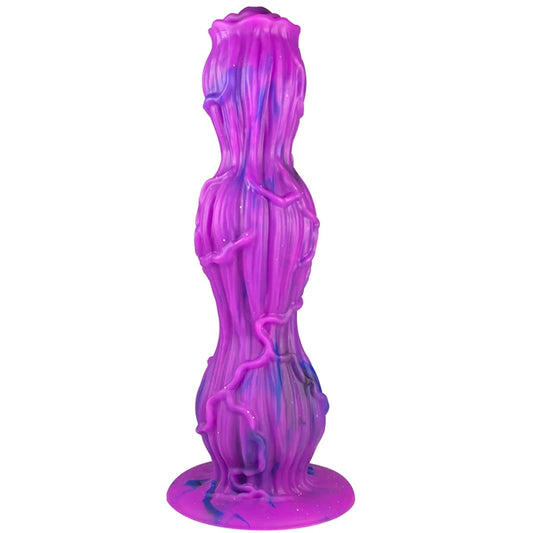 Ashburn Grot Soft liquid silicone Monster alien Flower Gourd Dildo with Suction up Adult Sex Toys