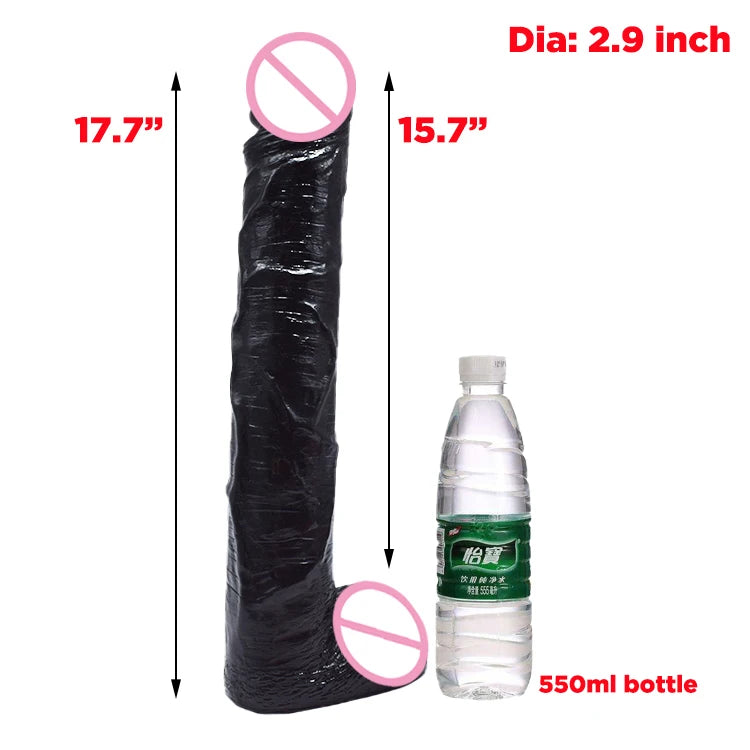 17.7" Thick Wide Xxxl Giant Massive Dildo Cock 15.7" legendary king Size Monster Realistic extra Huge Colossal MONSTER