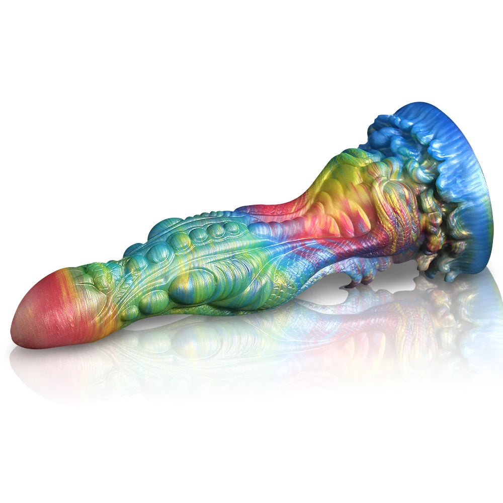 10 Inch Silicone Dildo Masturbator Soft Anal Toy Suction Cup Bump Texture Monster Dildo for Men and Women Fantasy Anal Dildo