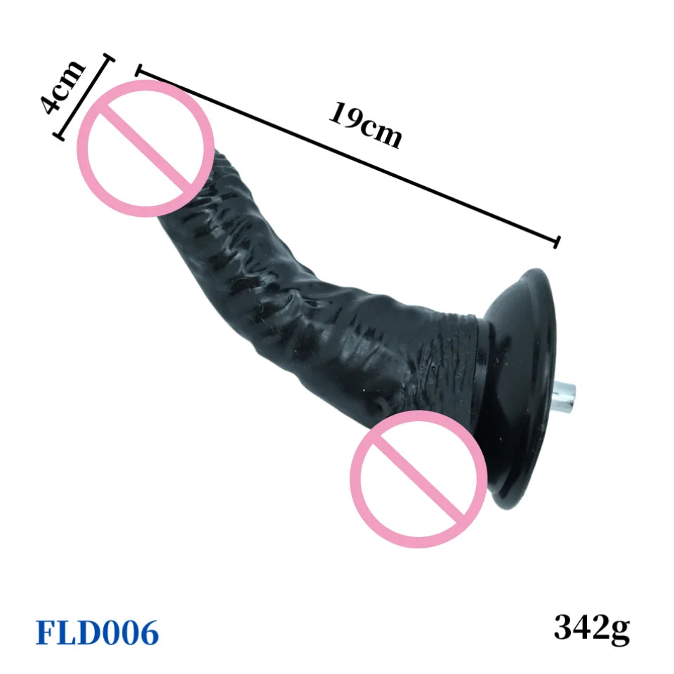 ROUGH BEAST Black Dildo Attachments for VAC-U-Lock/Quick Plug Sex Machine Love Machine Accessories for Adult Sex Toy Product