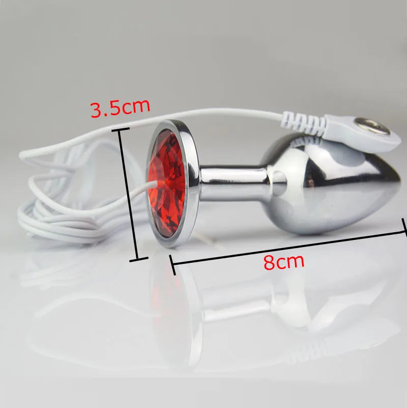 Electro Stimulation Butt Plug Dildo Vibrator,Electric Shock Vagina Anal Dilator Prostate Massage,BDSM Sex Toys For Couples