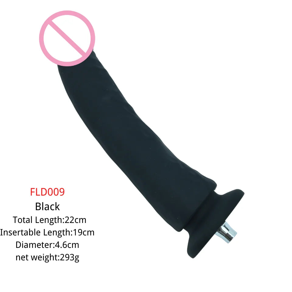 ROUGH BEAST Big Black Dildo for Vac-u-lock/Quick Plug Sex Machine Love Machine Accessories for Women and Girls Anal Game Toys