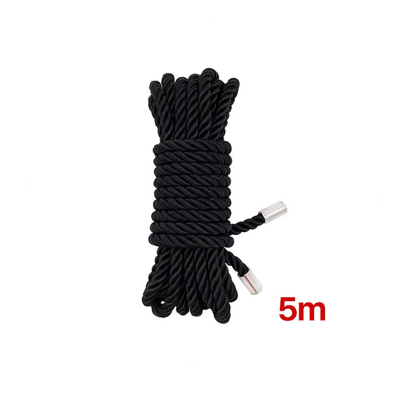 ASHBURNS 5m/10m Upgrade Soft Silk Rope Sex Bondage Restraint Slave Roleplay Sex Toys For Women Couples Adult Games Erotic Bdsm Fetish