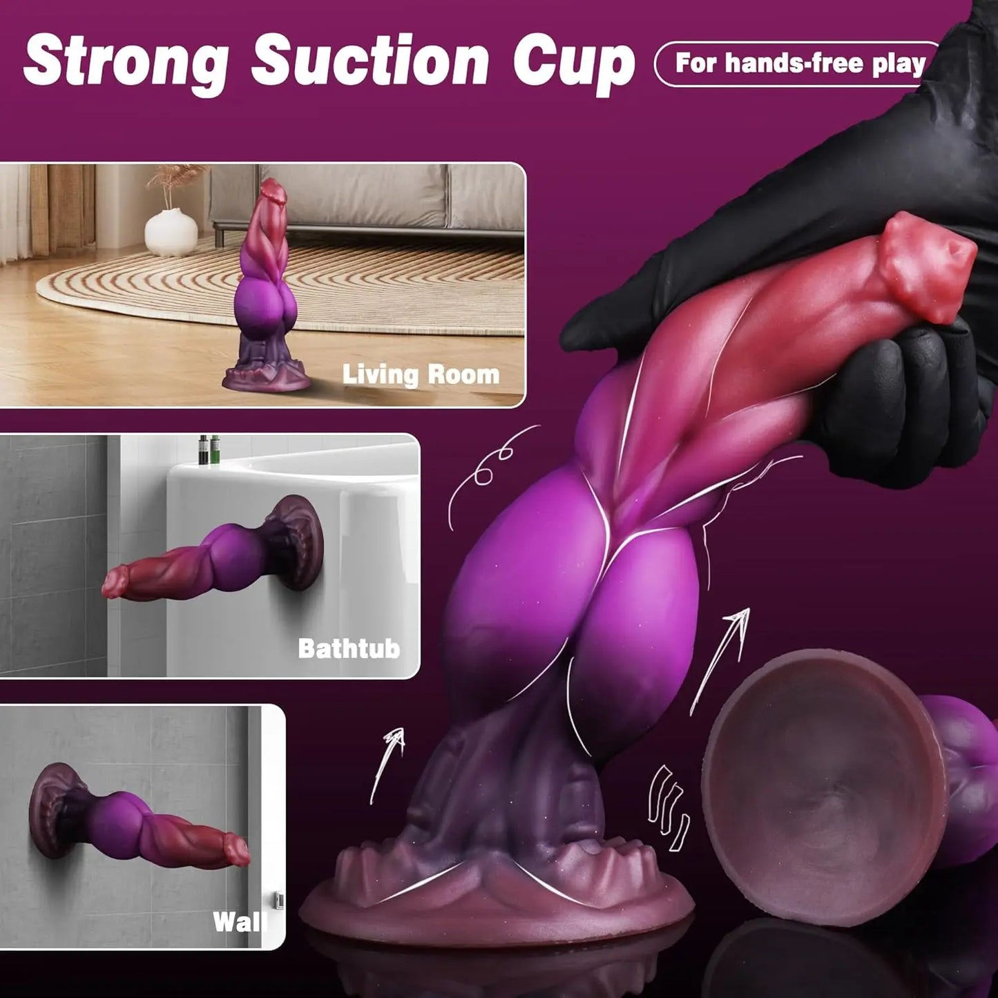 Thick Dragon Knot Dildo Big Fantasy Monster Alien Dildo Anal Sex Toys with Suction Cup Silicone Animal Anal Plug  for Women Men