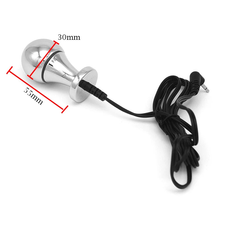 Electro Stimulation Butt Plug Dildo Vibrator,Electric Shock Vagina Anal Dilator Prostate Massage,BDSM Sex Toys For Couples