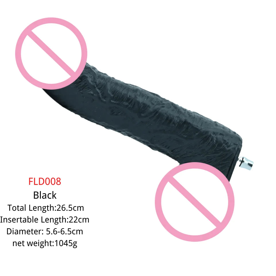 ROUGH BEAST Big Black Dildo for Vac-u-lock/Quick Plug Sex Machine Love Machine Accessories for Women and Girls Anal Game Toys