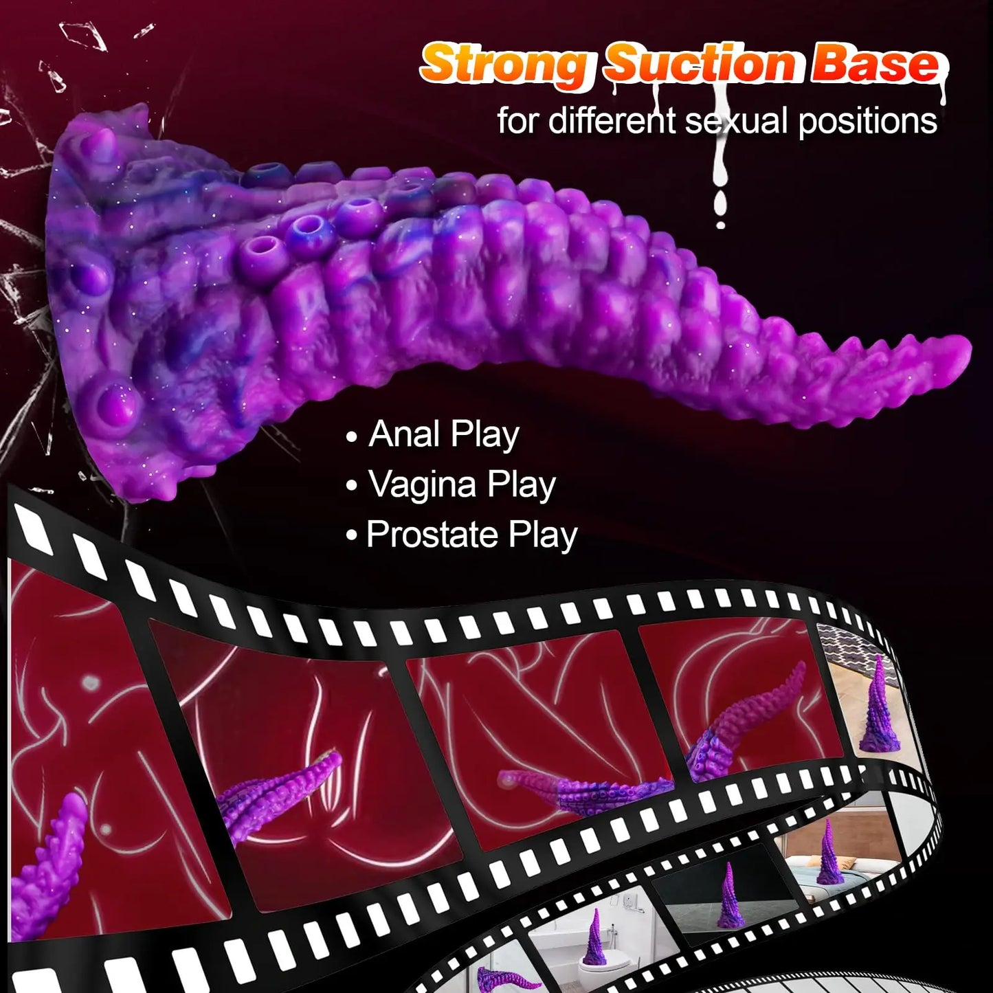 Ashburn Fantasy Octopus Tentacle Dildo Big Monster alien Dragon Dildo With Suction Cup Silicone Anal Plug Huge Sex Toys for Women Men