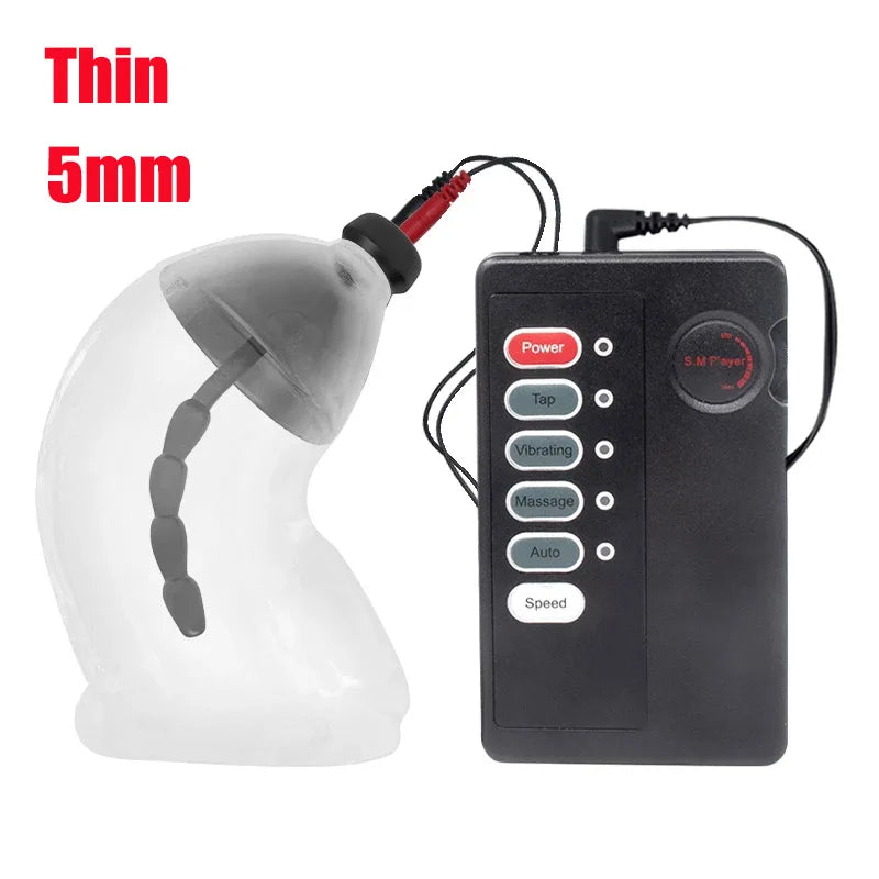 Electric Shock Penis Plug Cock Ring Chastity Cage Penis Electric Stimulator Bdsm Extreme Tazer Masturbator Male Urethral Dilator
