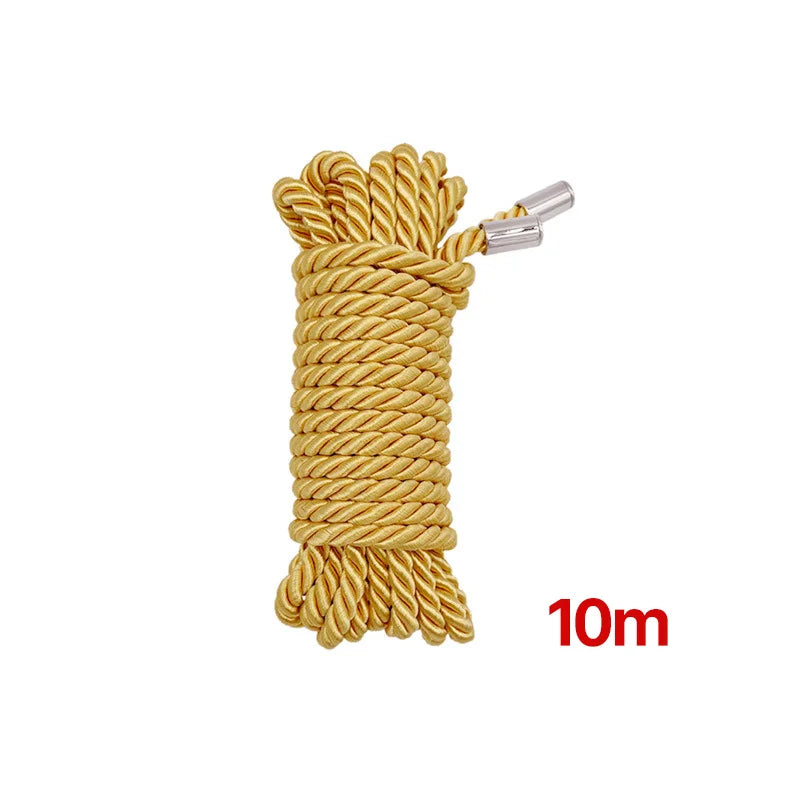 ASHBURNS 5m/10m Upgrade Soft Silk Rope Sex Bondage Restraint Slave Roleplay Sex Toys For Women Couples Adult Games Erotic Bdsm Fetish