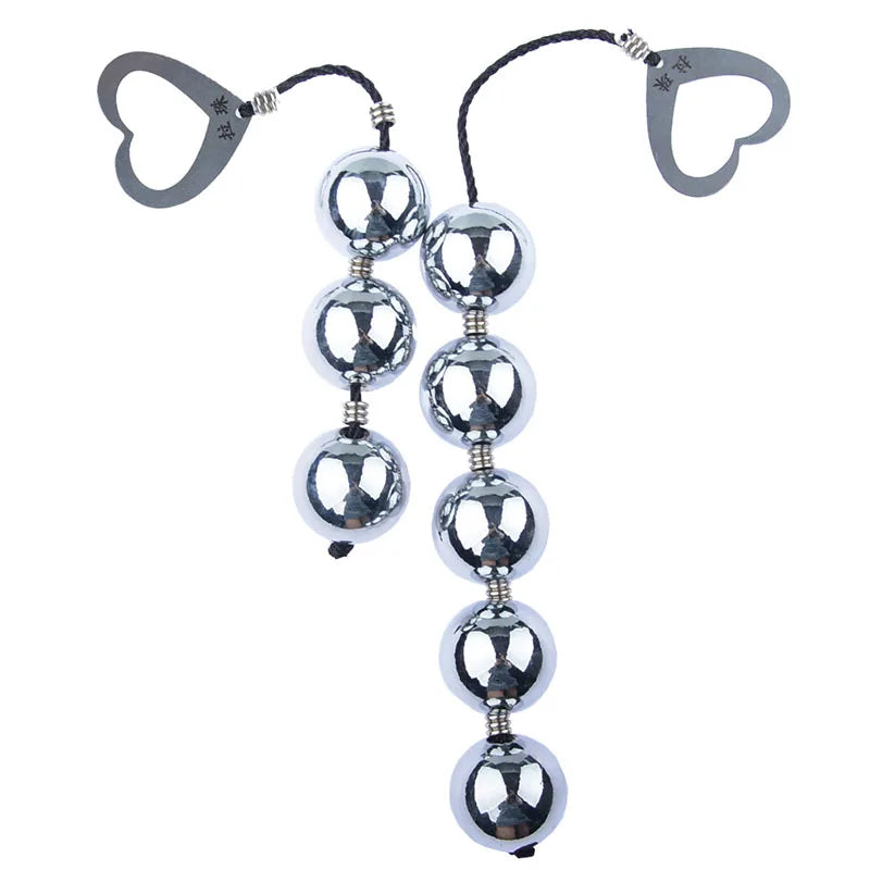 Solid Metal 1-6 Ball Anal Beads Vagina Ball Man/Women Anal Vagina Stimulation Dilator Pull Beads Dildo Buttplug Adults Product.