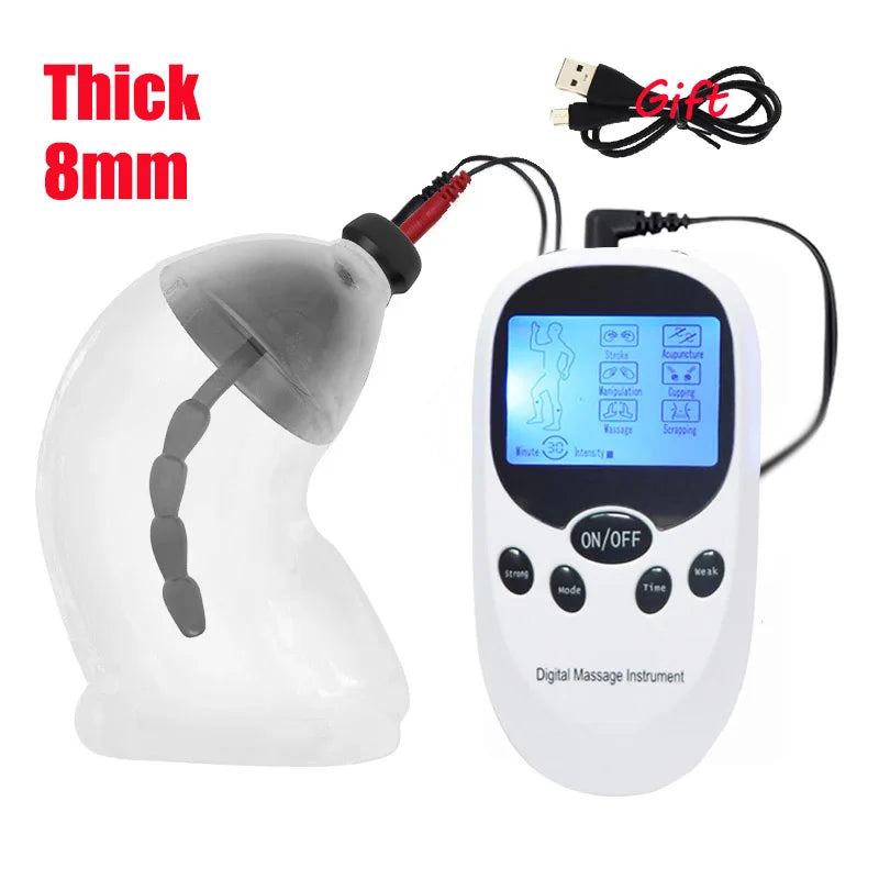 Electric Shock Penis Plug Cock Ring Chastity Cage Penis Electric Stimulator Bdsm Extreme Tazer Masturbator Male Urethral Dilator