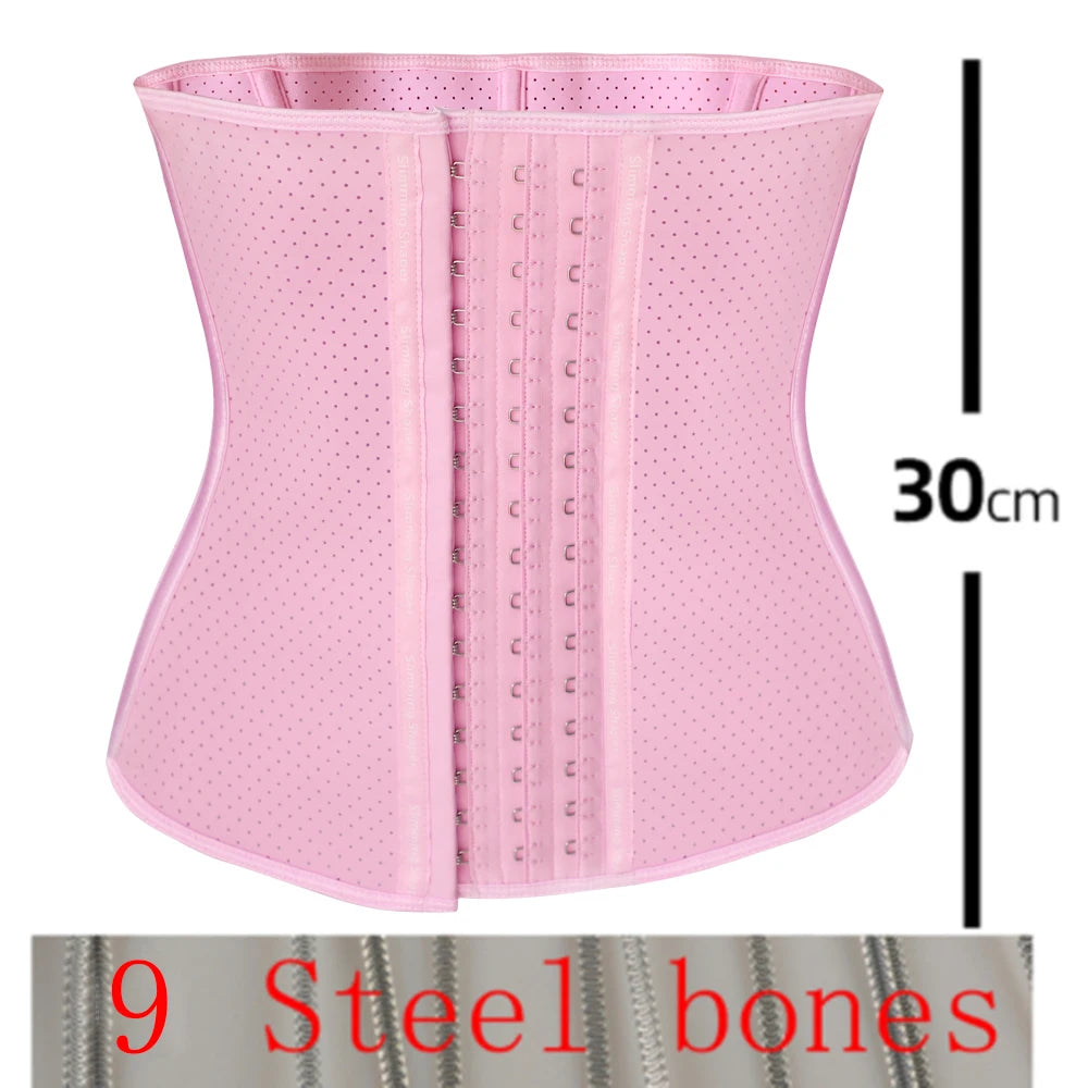 Latex Waist Trainer 25 Steel Bone Women Binders And Shapers Corset Modeling Strap Body Shaper Colombian Girdles Slimming Belt