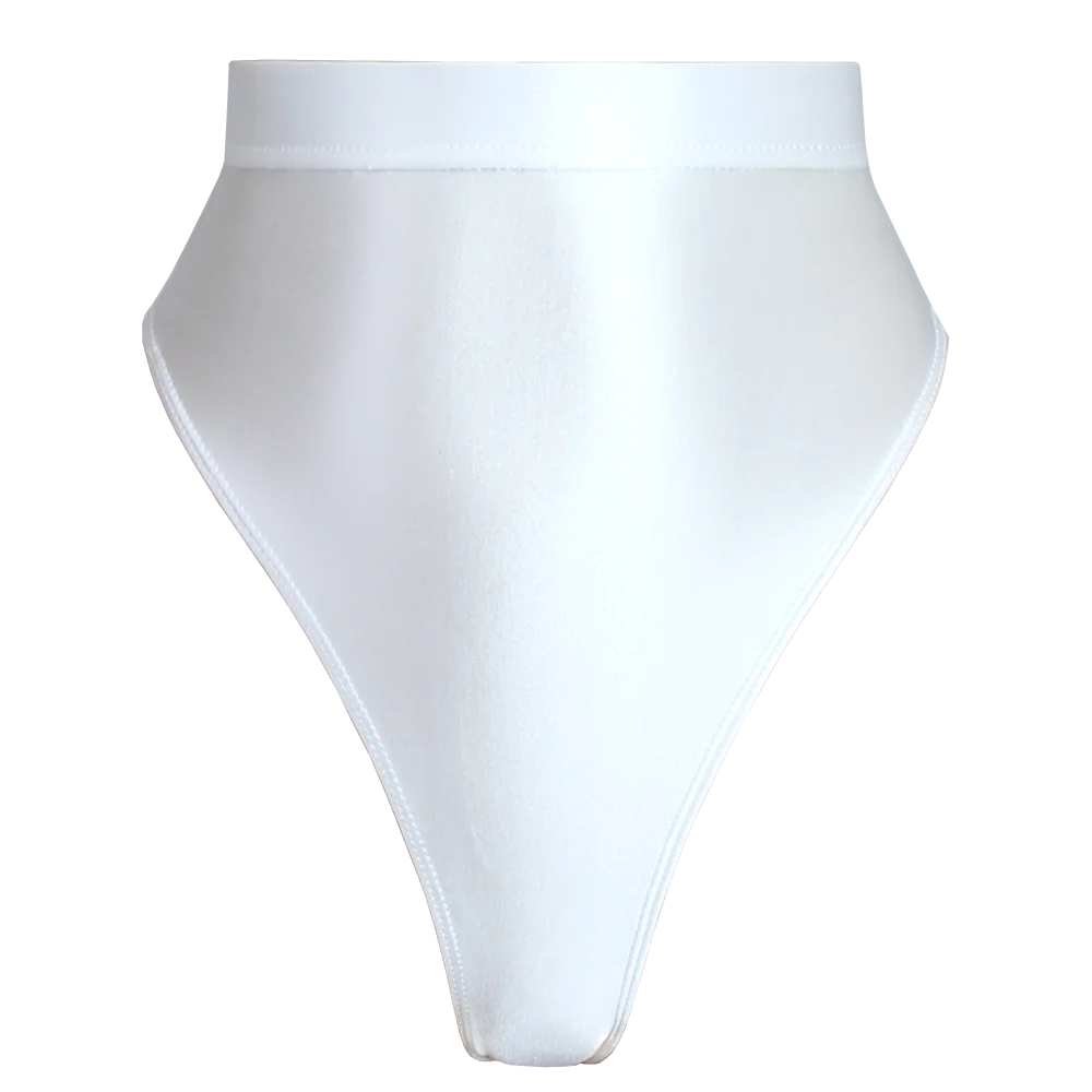 High Waist T-Shaped Short Pants for Women, Shiny Glossy, Monochrome Bikini Tights, High-Fork Briefs, Sexy Underpants, All Season