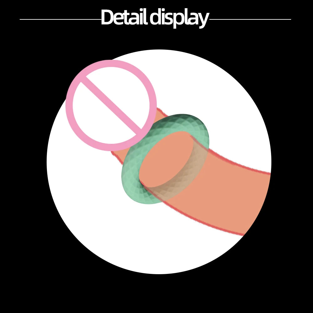 ASHBURN Locking Penis Ring Cock Ring Enlargement Delayed Ejaculation Liquid Silicone Sex Toys for Men