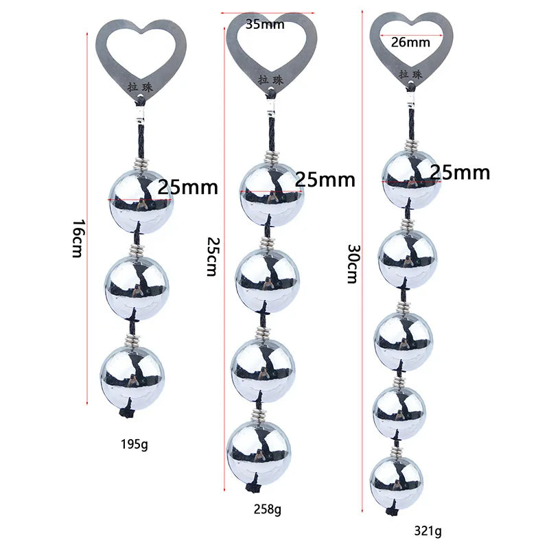 Solid Metal 1-6 Ball Anal Beads Vagina Ball Man/Women Anal Vagina Stimulation Dilator Pull Beads Dildo Buttplug Adults Product.