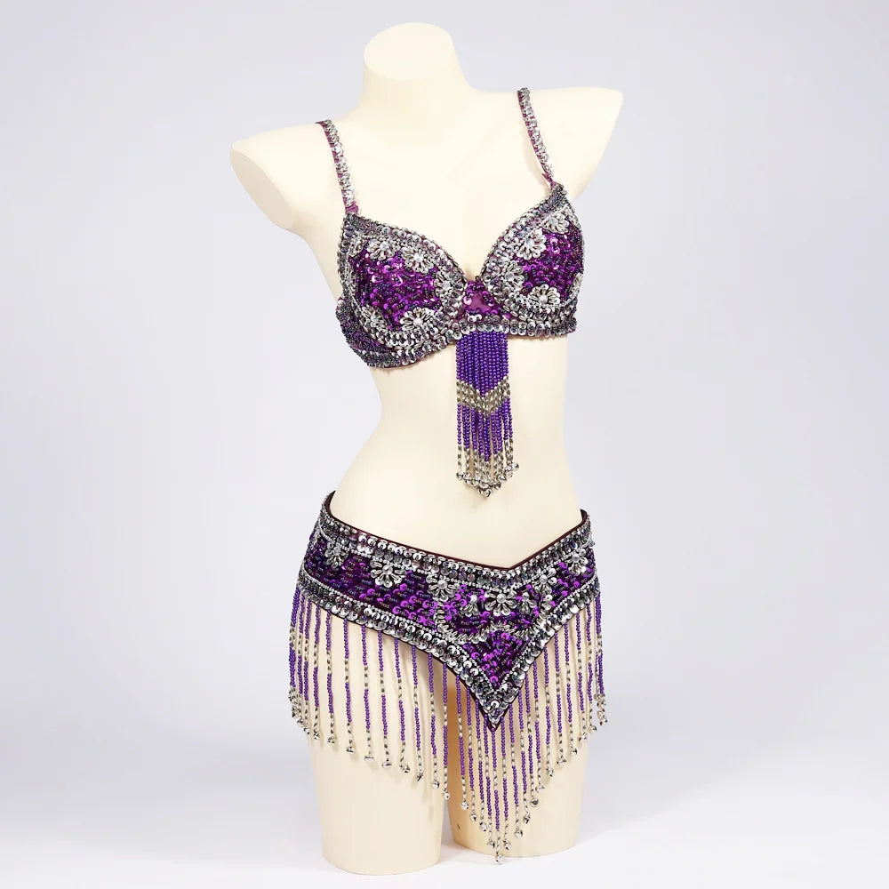 FRINGE FANTASY: Handmade Beaded Embroidered Bra & Belt Festival Set – ASHBURN™ Signature Drop