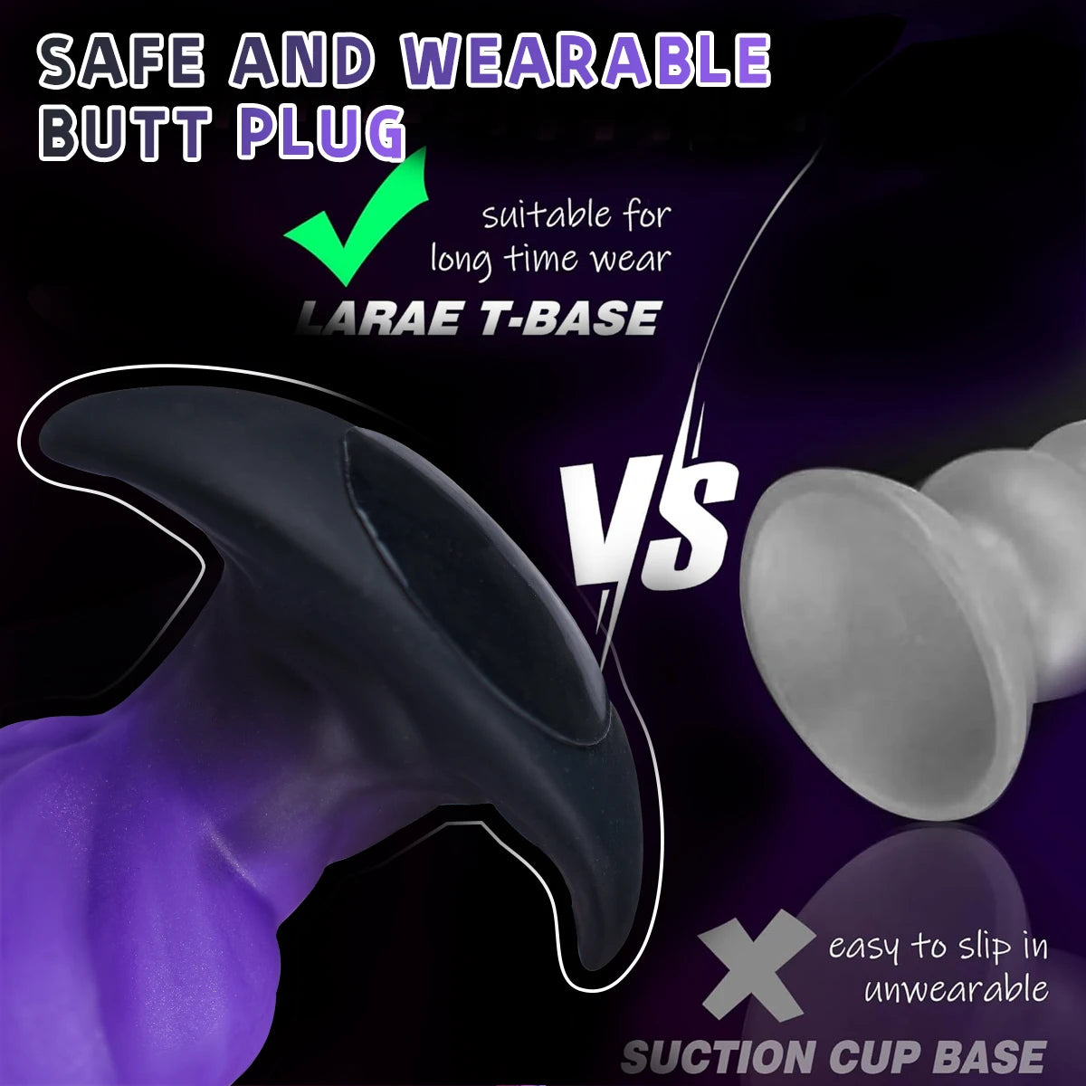 Large Huge Anal Dildo Realistic Butt Plug Wearable XL Butt Plug Silicone Anal Stretcher Anal Sex Toys for Advanced Women Men
