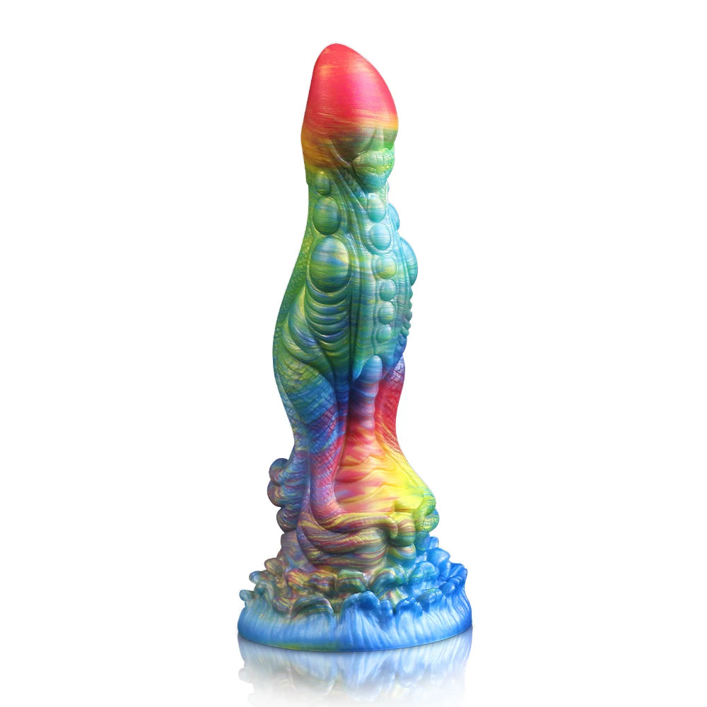 10 Inch Silicone Dildo Masturbator Soft Anal Toy Suction Cup Bump Texture Monster Dildo for Men and Women Fantasy Anal Dildo