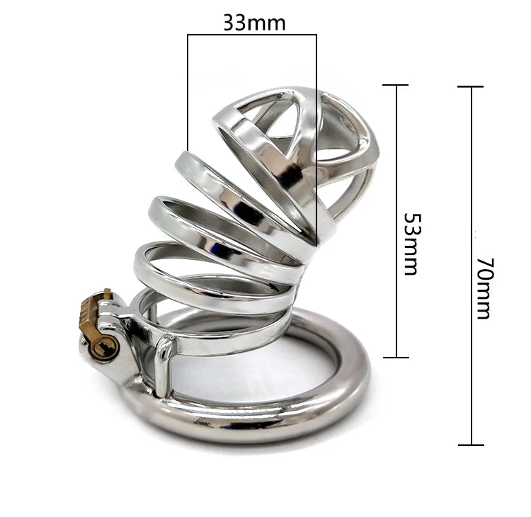 FRRK Classic Male Chastity Cages with Removable Urethral Tube for Couple Adult Game Stainless Steel Penis Ring BDSM Sex Toy Shop