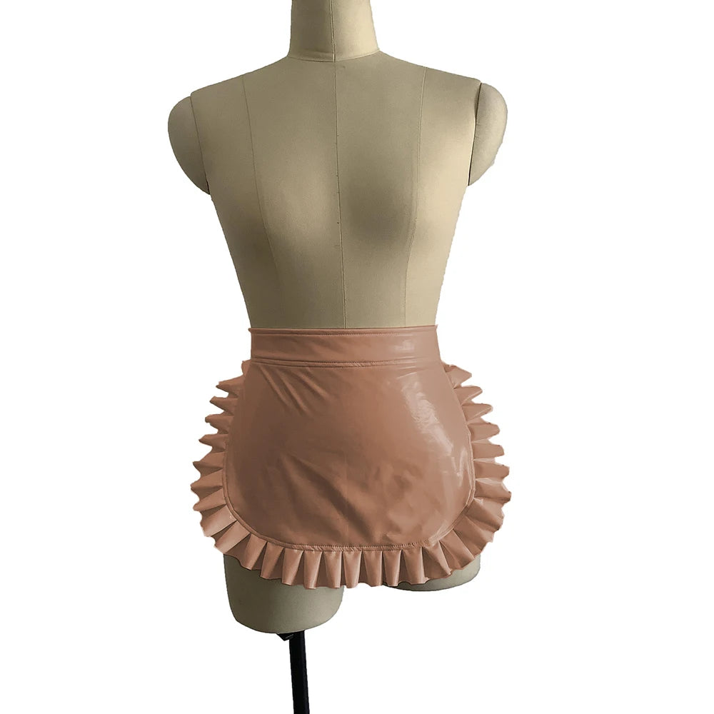 23 Colors High Quality Sexy Lolita Maid Cosplay Costume Japanese Style Ruffled Apron Women Cute PVC Apron Novelty Uniform Props