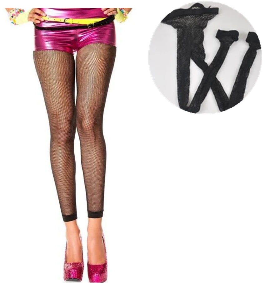 Popular Sale Women's Sexy Fishnet Nine Mesh Stockings Fish Net Pantyhose Mesh Lingerie Thigh High Black Stocking