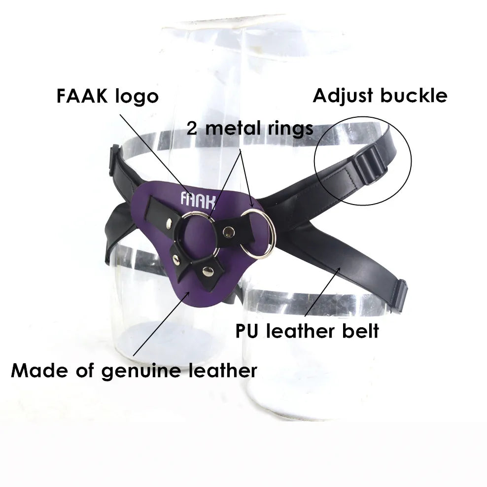 ASHBURN Harness Strap-ons Bottom Leather Strap on Dildo Adjustable Bondage Sex Toys For ASHBURN MONSTER TOYS