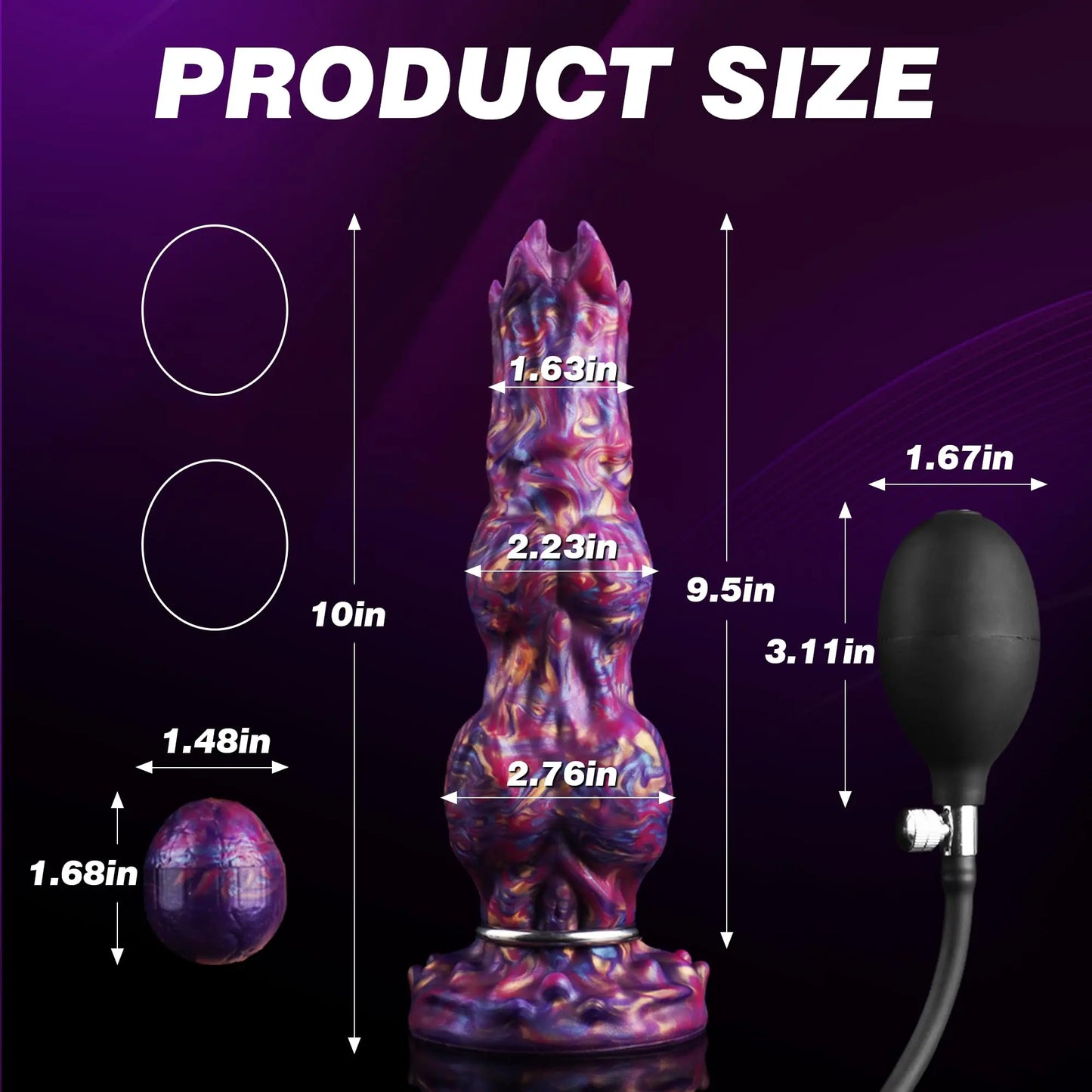 Fantasy Monster Alien Ovipositor Dildo with 3 Balls Realistic Silicone alien Dildo with 3 Eggs for Women Men Adult Sex Toy