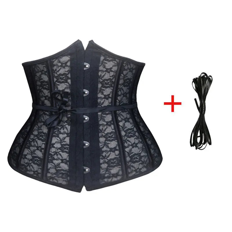 Steel Boned Corset Lace Corset Underbust Corset Sexy Corset lace up corset корсет баска gothic steampunk corset top 8902