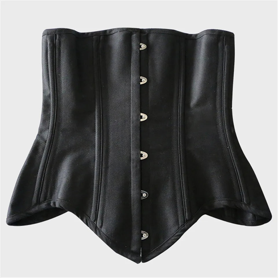 Women Underbust Corset Top Steel Bones Slimming Gothic Bustier Tops Waist Trainer Cincher Belts Black Outfits Steampunk Corset