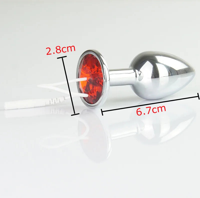 Electro Stimulation Butt Plug Dildo Vibrator,Electric Shock Vagina Anal Dilator Prostate Massage,BDSM Sex Toys For Couples